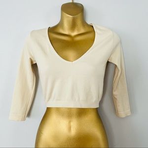 Zara v neck crop top